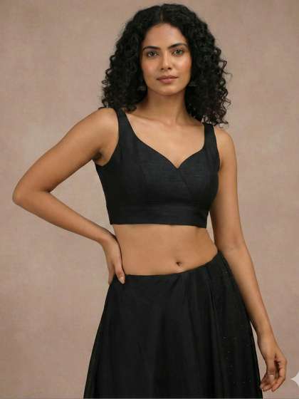 HERE&NOW Solid
                          Saree Blouse