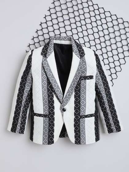 Ministitch Boys
                      Striped Notched Lapel Single-Breasted Party
                      Blazers
