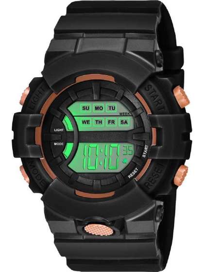 Brostin Boys Dial
                      & Straps Digital Alarm Watches Black Sporty
                      Watch