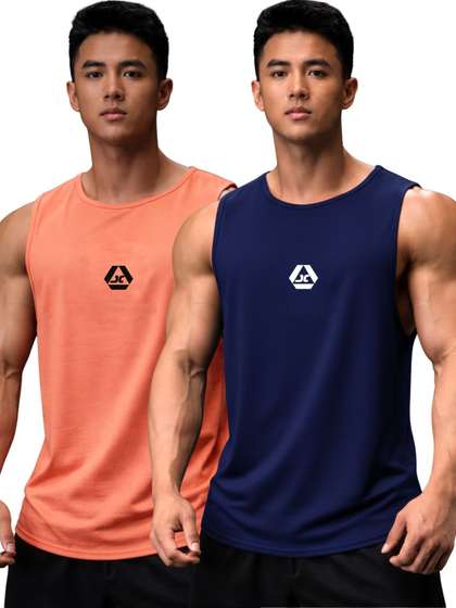 JUMPCUTS Pack of 2
                        Printed Gym Vest