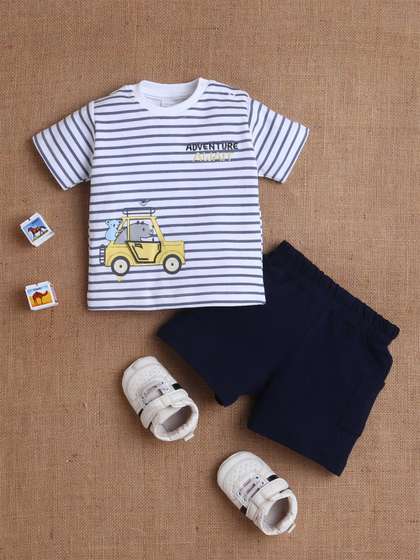 MeeMee Unisex Kids
                          Printed T-shirt with Shorts