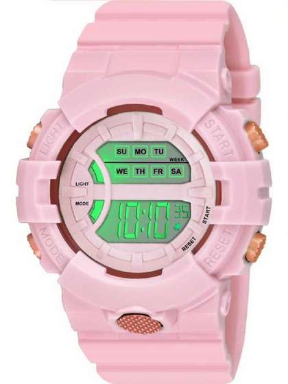 Brostin Girls Dial &
                    Straps Digital Stopwatch Watches Pink Sporty Watch