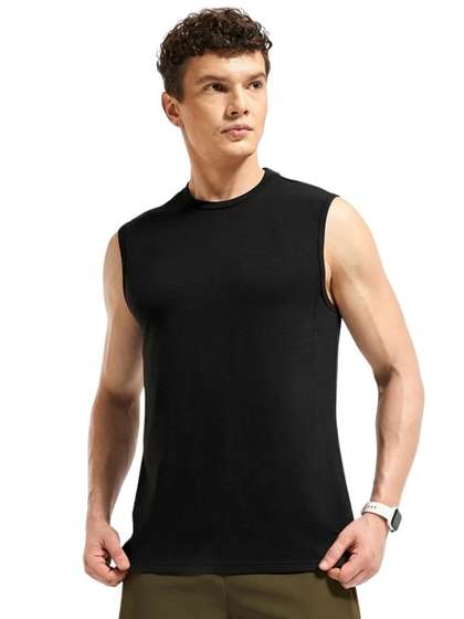 Wellbi Men Solid
                        Bamboo-Cotton 3X Softer Moisture-Wicking Regular
                        Fit Workout Tank Top