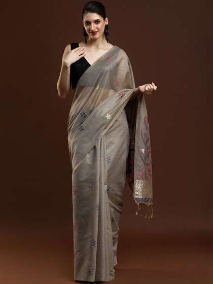 House of Pataudi
                        Woven Design Muga Sarees With Blouse Piece