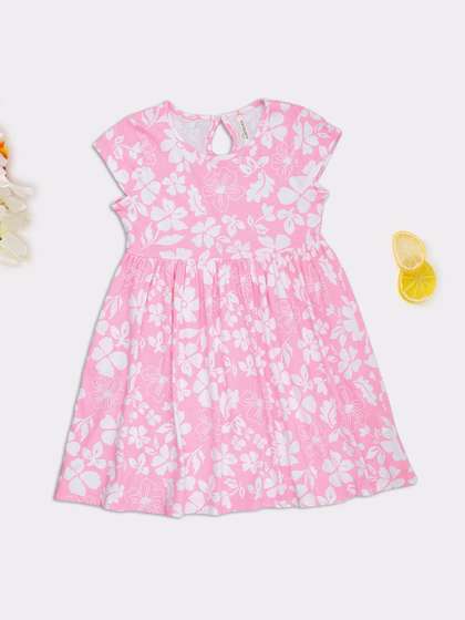 Pantaloons Junior Floral
                    Printed Round Neck Fit & Flare Dress