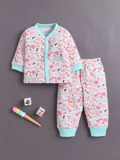 BUMZEE Girls Printed
                    Night suit