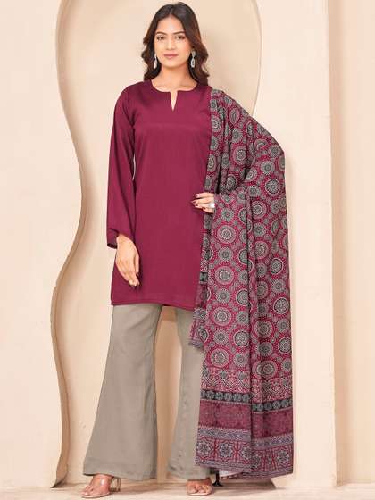 Tikhi Imli Women
                        Ethnic Motifs Regular Kurta with Palazzos &
                        With Dupatta