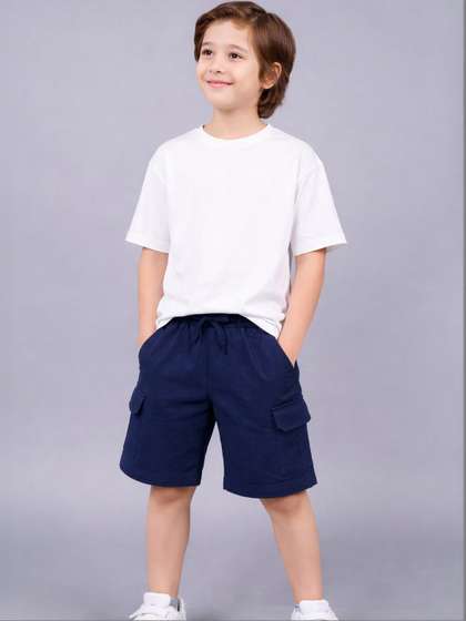 PLUM TREE Boys Premium
                    Cotton Cargo Pocket Shorts