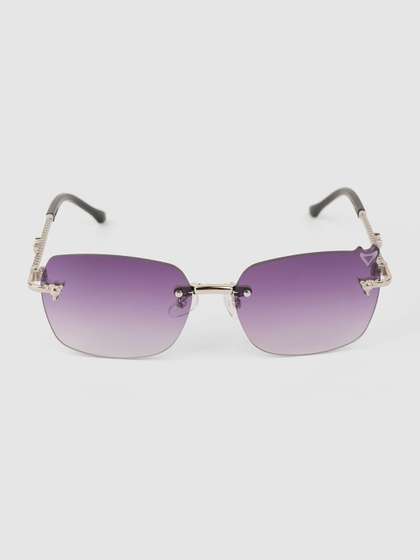 DukieKooky Unisex Kids
                    Purple Lens & Gold-Toned Square Sunglasses with
