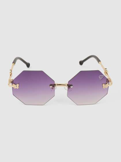 DukieKooky Unisex Kids
                    Purple Lens & Gold-Toned Other Sunglasses with