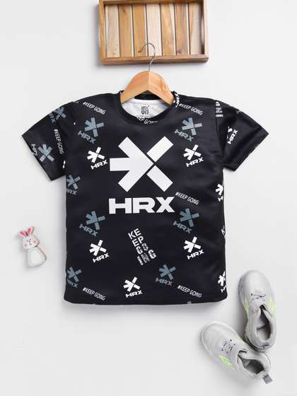 HRX by Hrithik Roshan
                      Boys Brand Logo Printed Rapid Dry Sports T-shirt