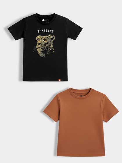 Orange Sugar Unisex Kids
                    Cotton Tshirts