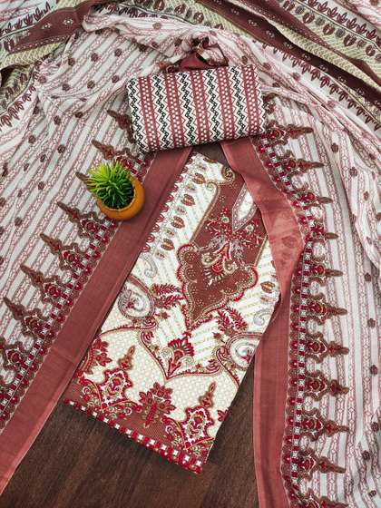 Dhaaga Ghar Printed
                        Pure Cotton Unstitched Dress Material