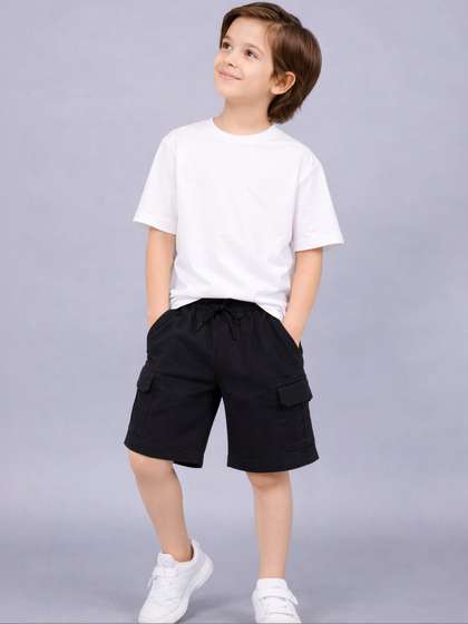 PLUM TREE Boys Premium
                    Cotton Cargo Pocket Shorts