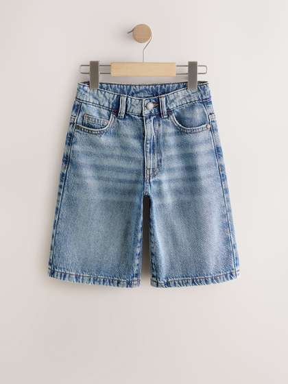 NEXT Boys Washed Pure
                    Cotton Denim Shorts