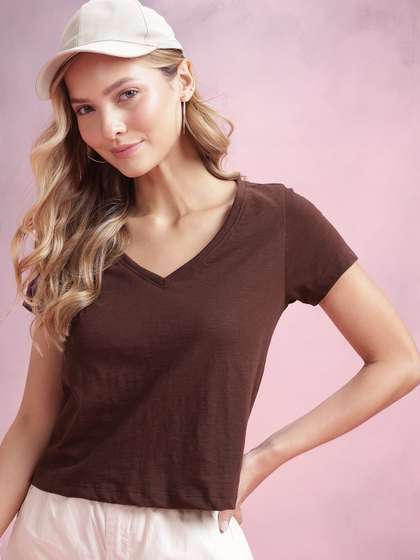 DressBerry V-Neck Pure
                      Cotton T-shirt