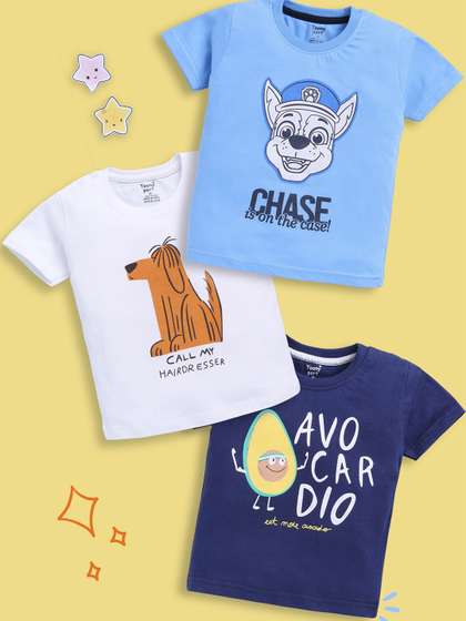 Toonyport Boys Pack Of 3
                    Printed Cotton T-shirt