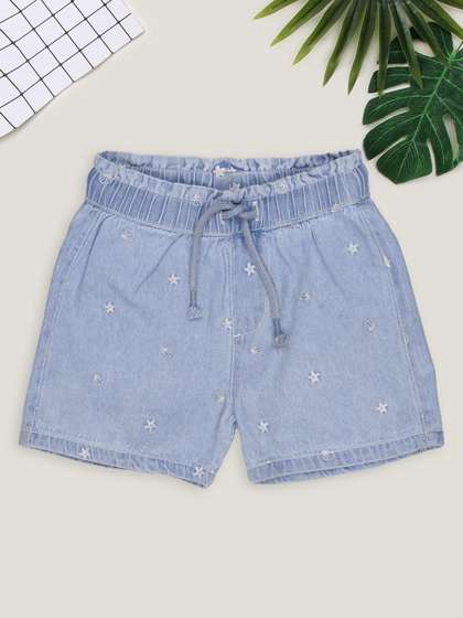Pantaloons Baby Girls
                    Embellished Technology Cotton Shorts