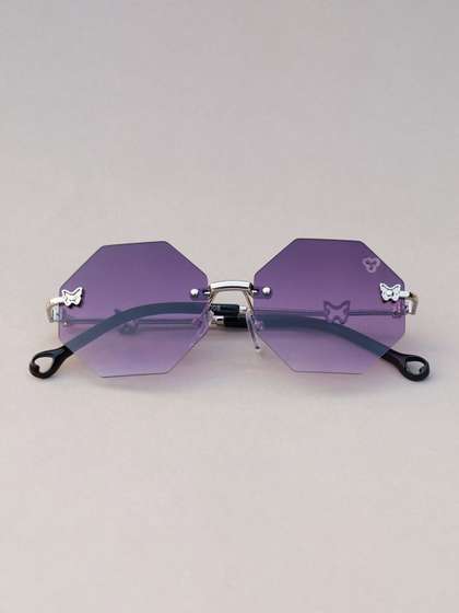 DukieKooky Unisex Kids
                    Blue Lens & Gold-Toned Other Sunglasses with