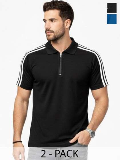 RuledBySun Men Polo Collar T-shirt