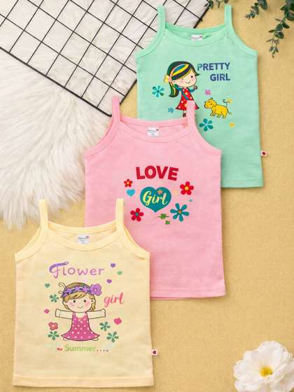 INDIA FASHION FAB Pack
                    of 3 Printed Cotton Blend Tank