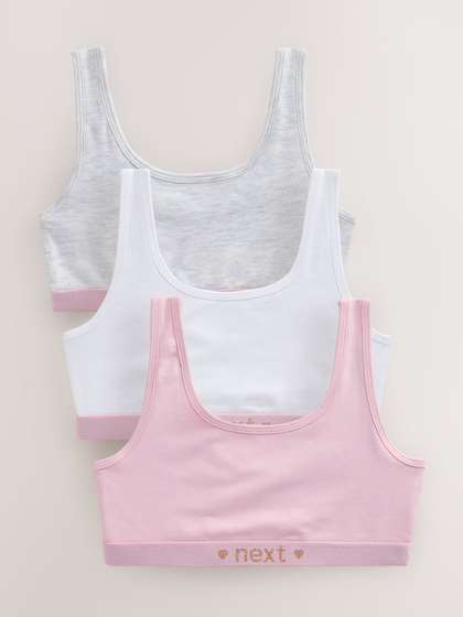 NEXT Pack of 3
                      Bralette Crop Tops
