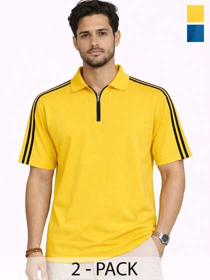 Organic Chics Men's Striped Polo T-shirt