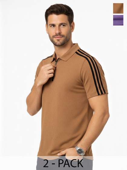 RuledBySun Striped Polo Regular Fit Tee