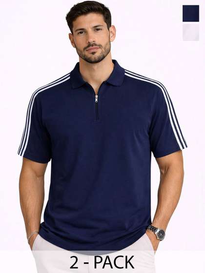 Organic Chics Men's Striped Polo T-shirt