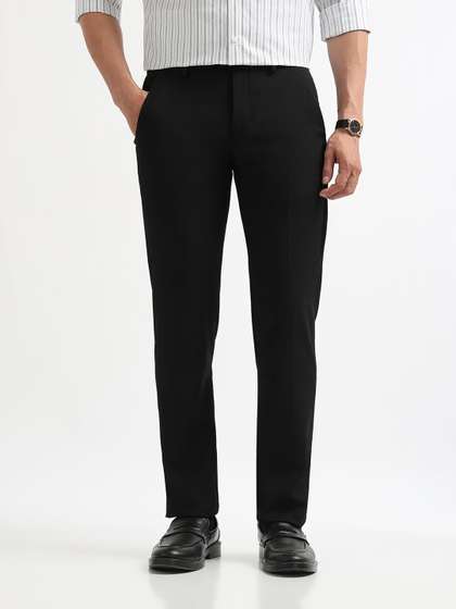 Arrow Men Hudson
                        Tailored Fit Textured Formal Trousers