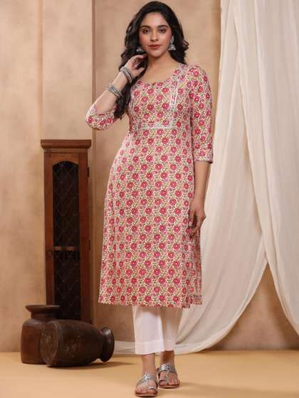 Mayurie Floral
                        Printed Pure Cotton Kurti