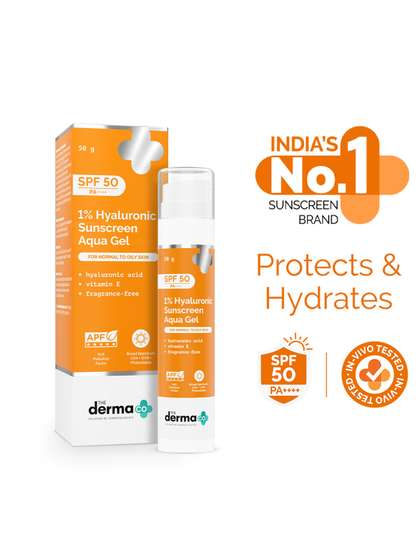 The Derma co. 1%
                      Hyaluronic Sunscreen Aqua Ultra Light Gel UVA
                      & B Prot 50g In-Vivo tested