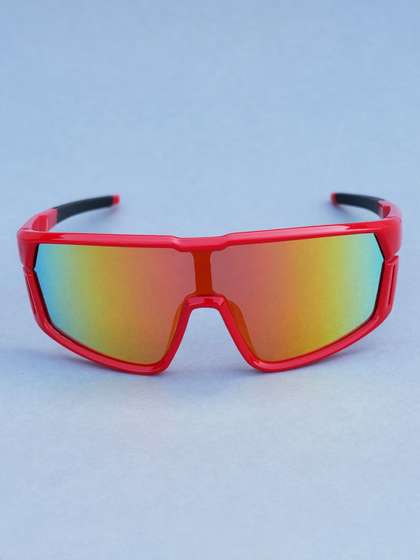 DukieKooky Unisex Kids
                      Yellow Lens & Red Sports Sunglasses with