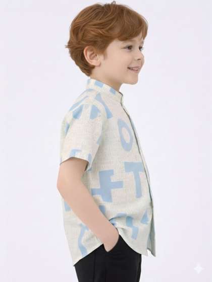 HERE&NOW Boys
                    Classic Printed Casual Shirt