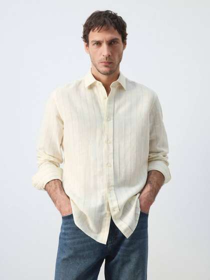MANGO MAN Striped Casual Shirt