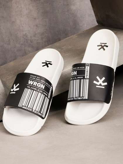 WROGN Men Printed
                      Sliders Flip Flop