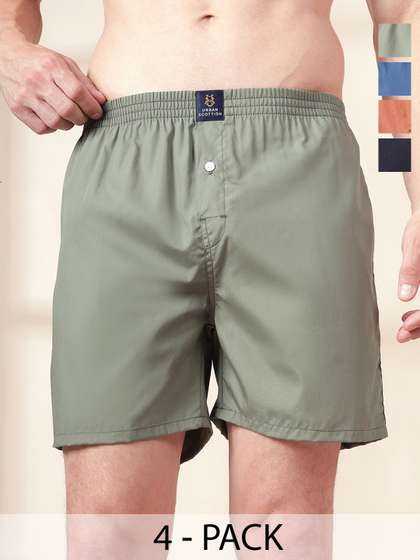 URBAN SCOTTISH Men
                          Pack Of 4 Cotton Boxers