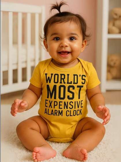 Little Angels Premium
                      Bio-Washed Cotton Baby Printed Romper Bodysuit