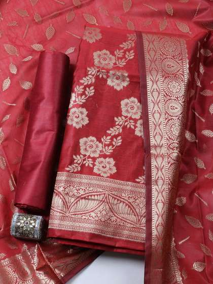 Meena Bazaar Woven
                        Design Unstitched Dress Material
