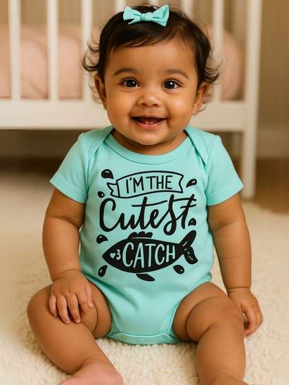 Little Angels Premium
                      Bio-Washed Cotton Baby Printed Romper Bodysuit
