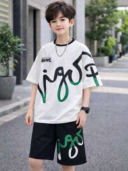 ACTLIVE Boys Typography
                    Printed Pure Cotton T-shirt