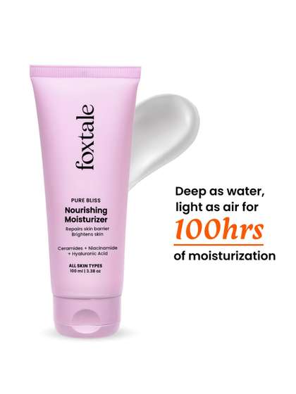 FoxTale Nourishing
                        Ceramide Moisturiser for 100hrs of Hydrated
                        & Glowing Skin - 100 ml
