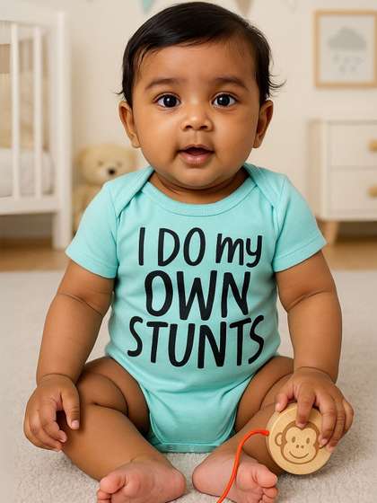 Little Angels Premium
                    Bio-Washed Cotton Baby Printed Romper Bodysuit