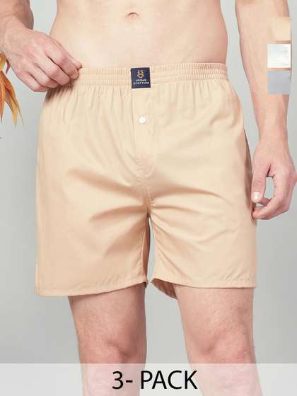 URBAN SCOTTISH Men
                          Pack Of 3 Cotton Boxers