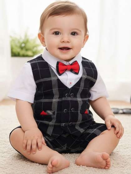 V-Mart Boys Checked
                    Shirt with Shorts