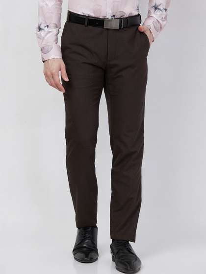 Raymond Checked Slim
                        Fit Formal Trousers