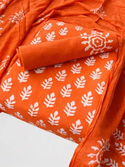 Keshar Printed Pure
                        Cotton Unstitched Dress Material