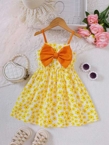 YK Floral Print A-Line
                      Dress