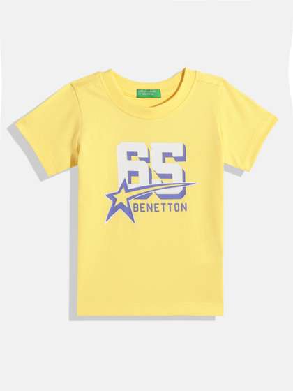 United Colors of
                    Benetton Boys Typography Printed T-shirt