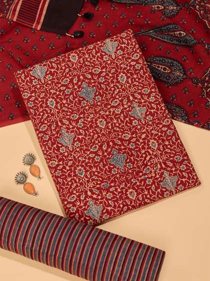 Taneira Printed Pure
                        Cotton Unstitched Dress Material